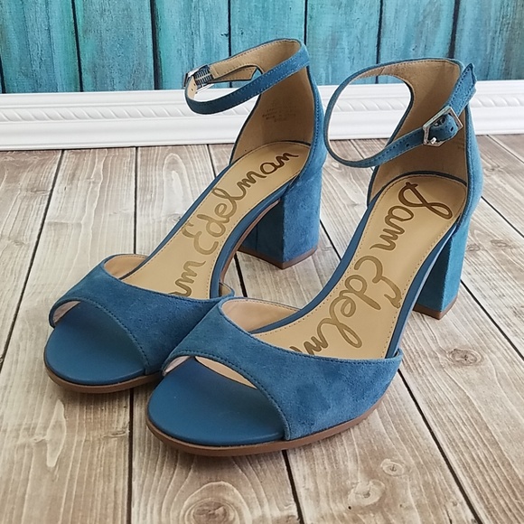 Sam Edelman Shoes - Sam Edelman Susie City heals teal blue sandals 7.5